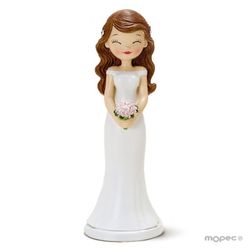 Figura pastel novia Pop&Fun ojitos cerrados (21cm)