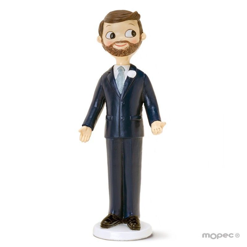 Figura pastel novio Pop&Fun con barba (21cm) de Mopec