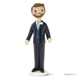 Figura pastel novio Pop&Fun con barba (21cm) de Mopec