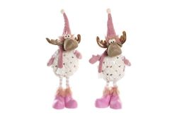 Figura Reno Rosa Navidad 17x13x65