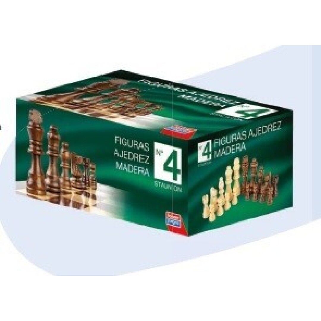 FIGURAS AJEDREZ MADERA STAUTON Nº4