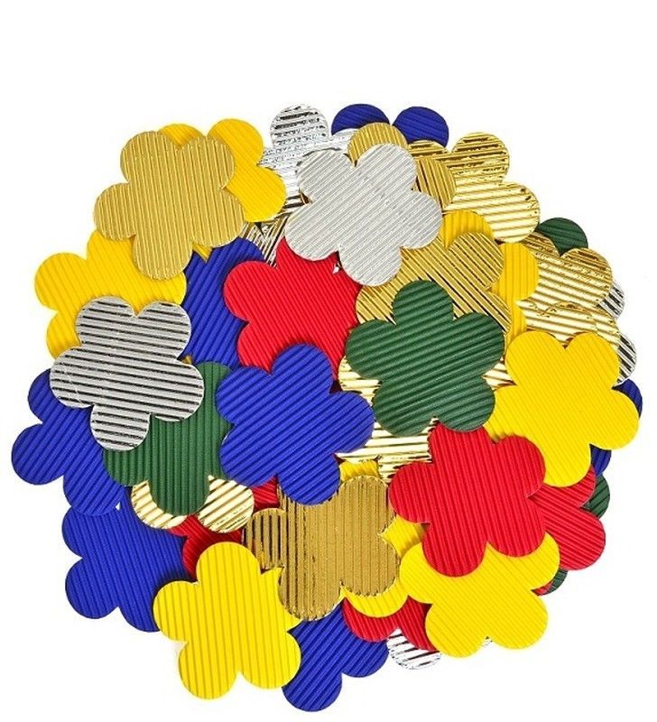 Figuras de cartulina ondulado Flores - UE