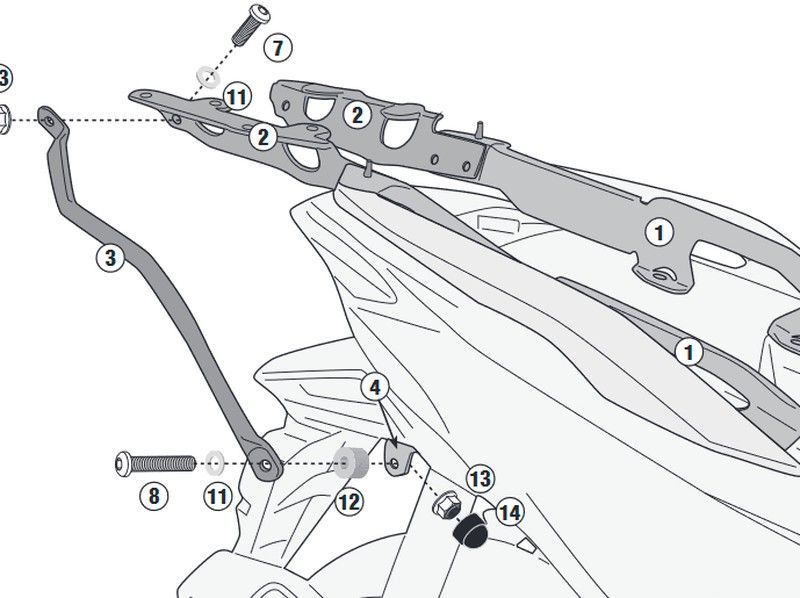 Fijaci¾n baul givi h.forza.125-350 2021>