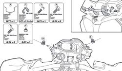 Fijaci¾n parabrisas givi  triumph > tiger 800 / 800 xc / 800 xr (11 > 17)