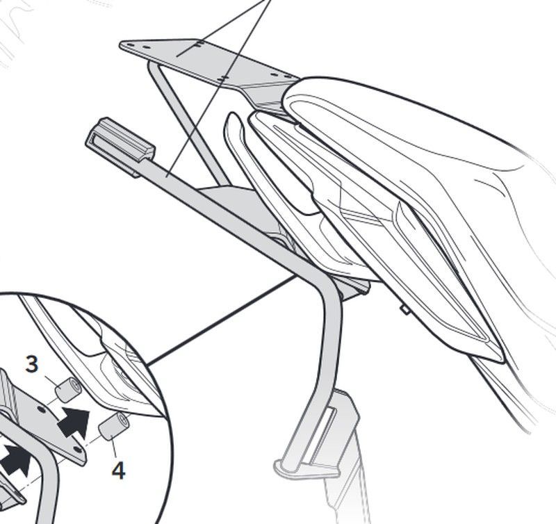 Fijaciones laterales shad 3p bmw G 310r/gs '17