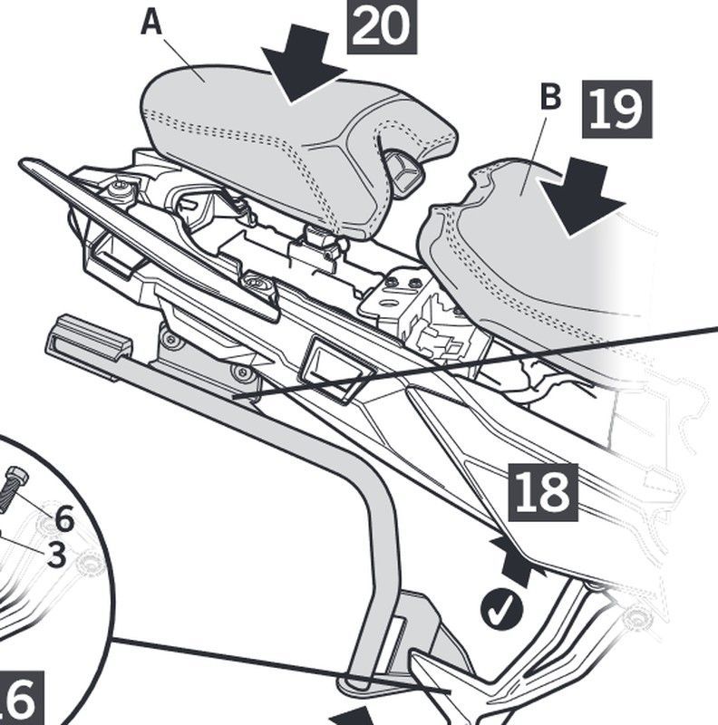 Fijaciones laterales shad 3p y. Tracer 900 '18>22