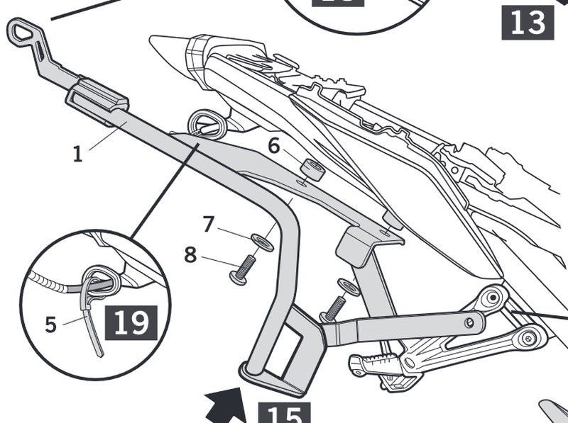 Fijaciones laterales shad 3p yamaha mt 09 2017>