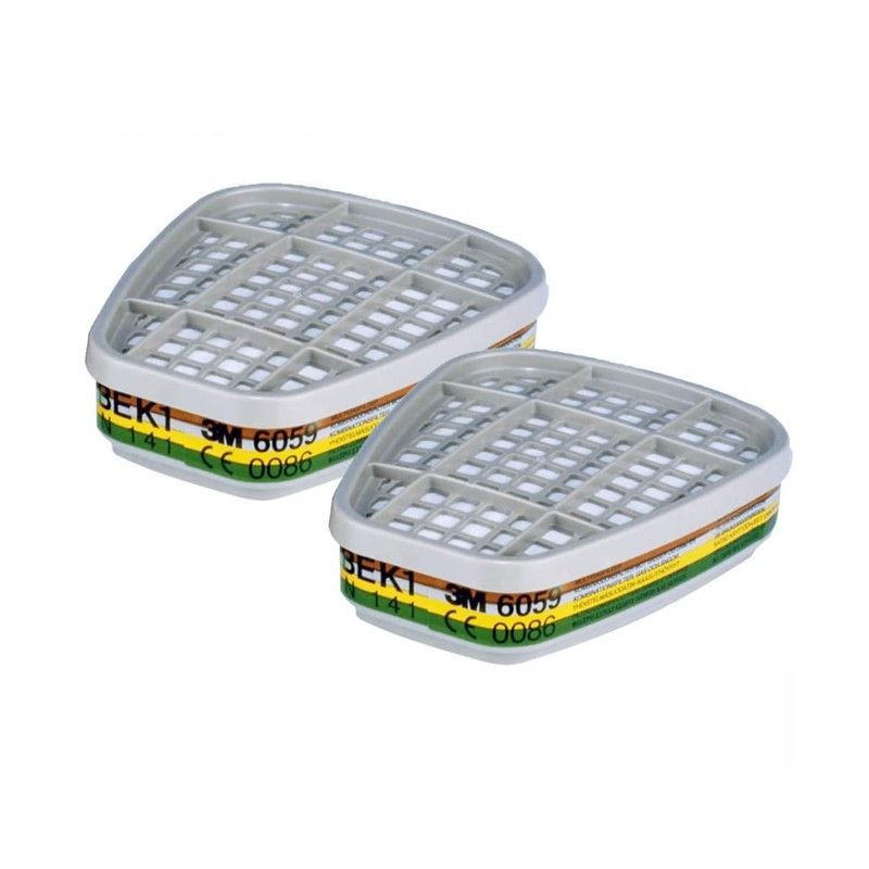 Filtros 3M 6059 para vapores, ácidos y amoníaco