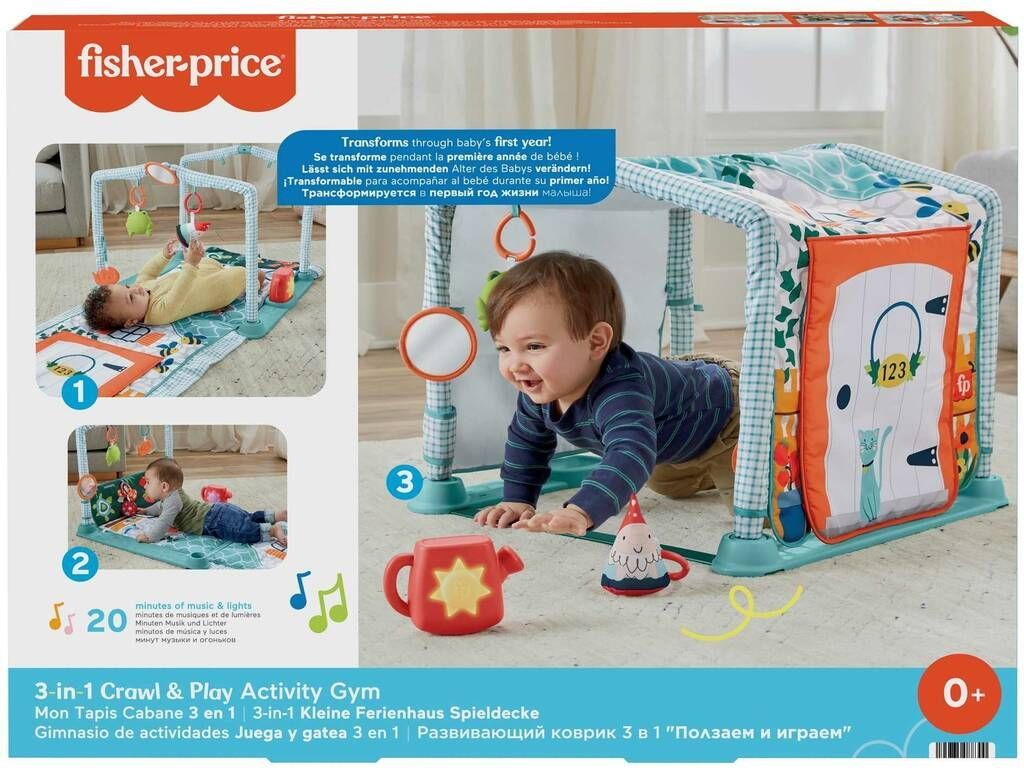 Fisher Price Gimnasio de Actividades Juega y Gatea 3 en 1