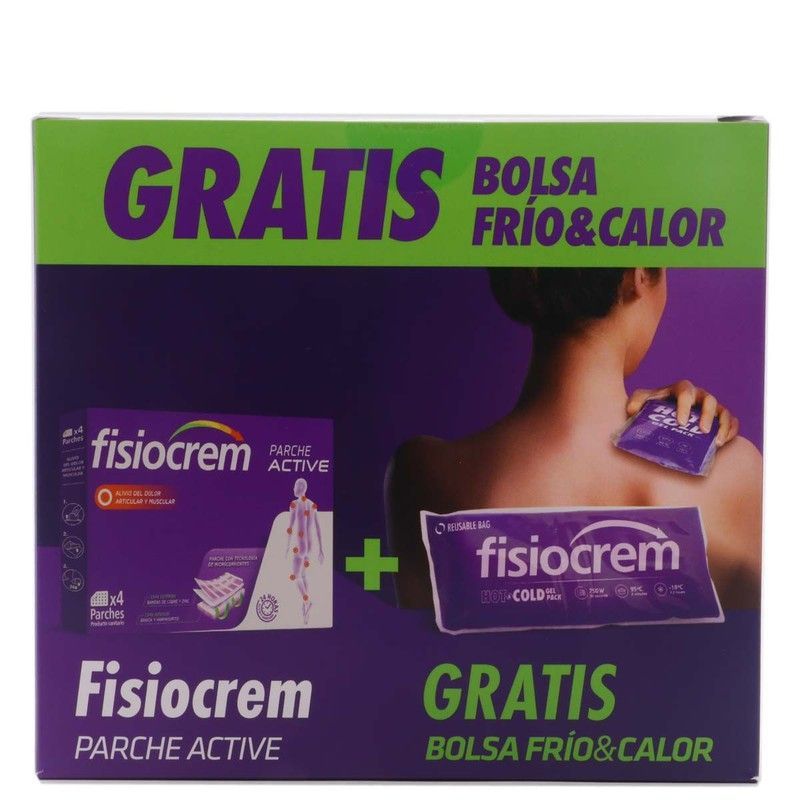 Fisiocrem Parche Active 4 Unidades + Bolsa frío y calor Gratis