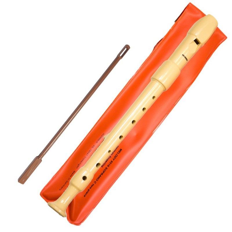 Flauta dulce Melody 9516 de Hohner. Funda naranja