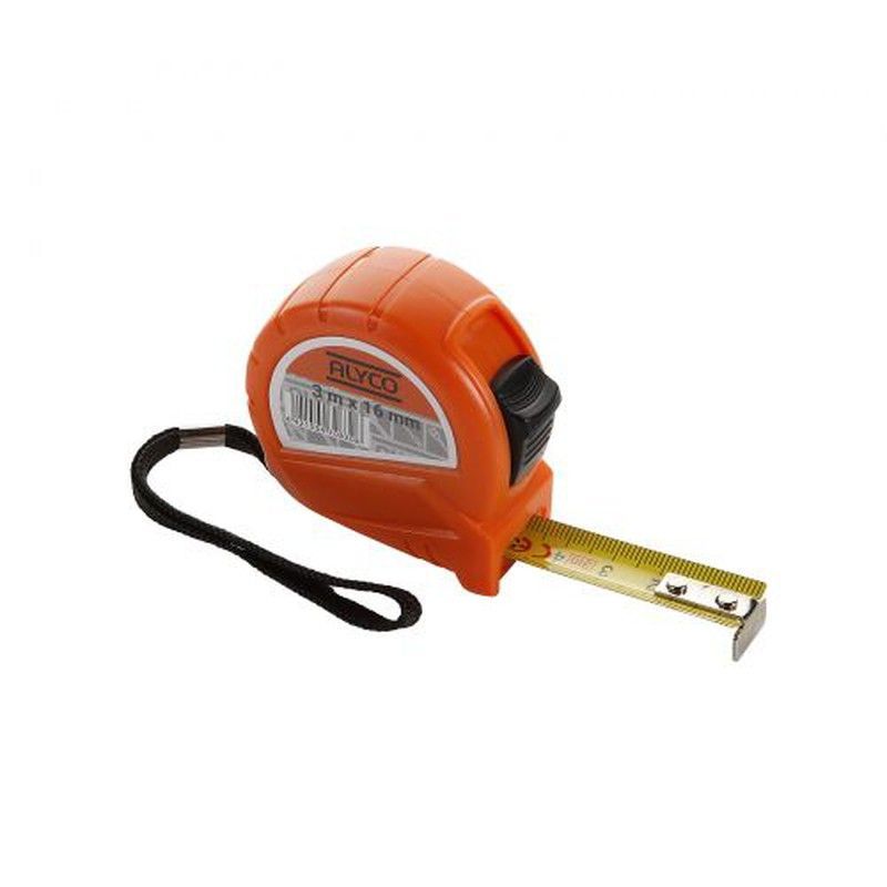 Flexómetro Métalico Cuerpo Bimaterial ALYCO ORANGE, de 3 o 5 Mts., Referencia 170830 y 170832