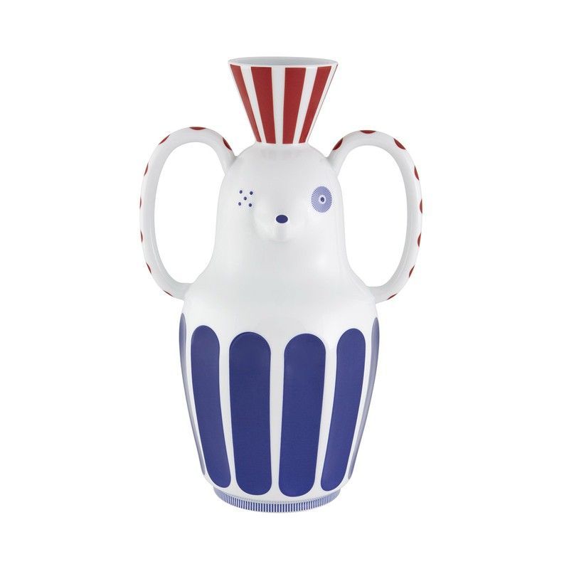 Florero decorativo Elefante de porcelana en multicolor, 20,4 x 14,9 x 32,3 cm | Folkifunki