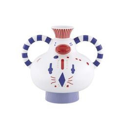 Florero decorativo Gallina de porcelana en multicolor, 23,8 x 18,8 x 22 cm | Folkifunki