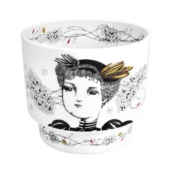 Florero reina D. Amélia de porcelana en multicolor, 18 x 18 x 15,7 cm | Raihas de Portugal