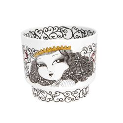 Florero reina Inês de Castro de porcelana en multicolor, 18 x 18 x 15,7 cm | Raihas de Portugal