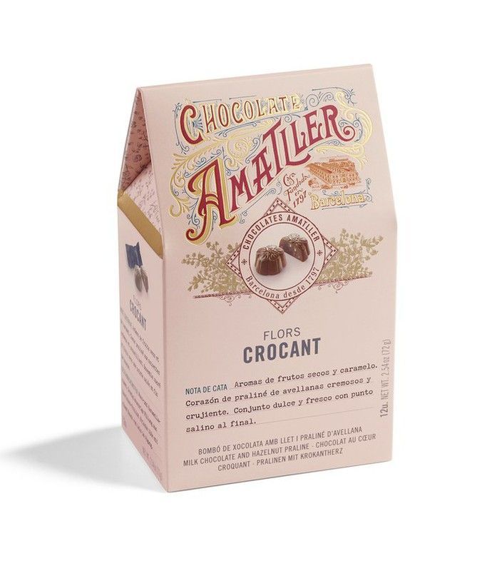 Flores chocolate crocant amatller 72 grs