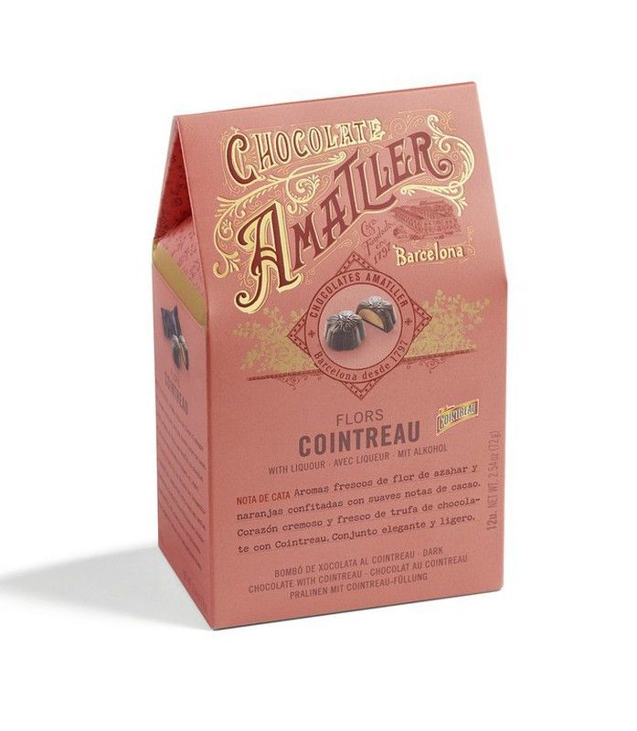 Flores chocolate y contreau amatller 72 grs