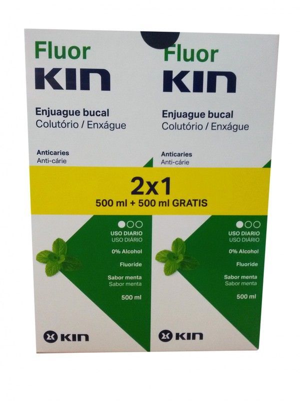 Fluor Kin Enjuague 500ml 2x1