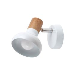 Foco 1Xe14 Blanco/Madera Holly Focos Moderno