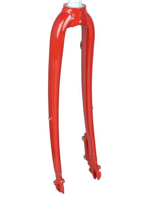 Fork rigid trek verve+ 700c disc 205mm threaded coral red