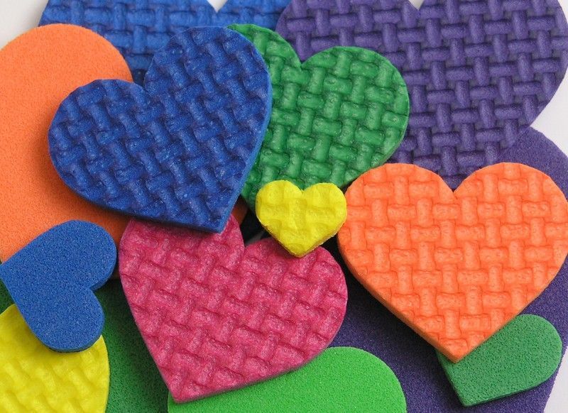 Formas goma eva Corazones - UE