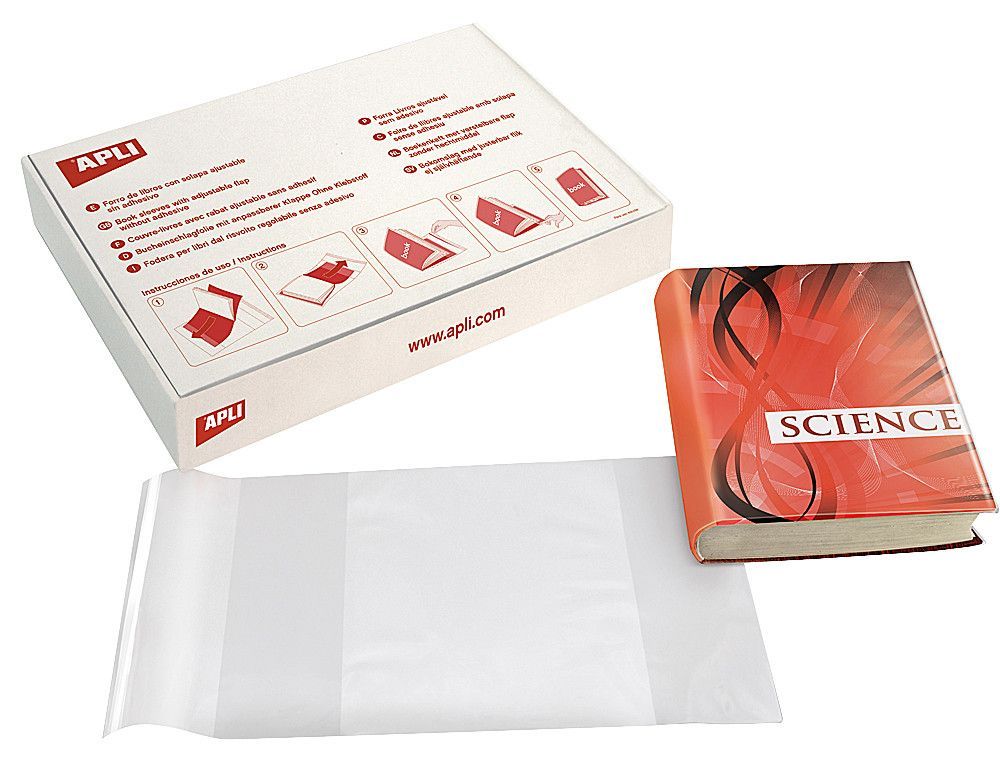 Forralibro Pvc Con Solapa Ajustable Adhesivo 290X530 Mm