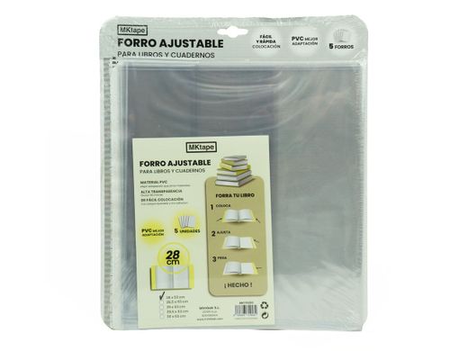 Forro de libro ajustable. Varios tamaños