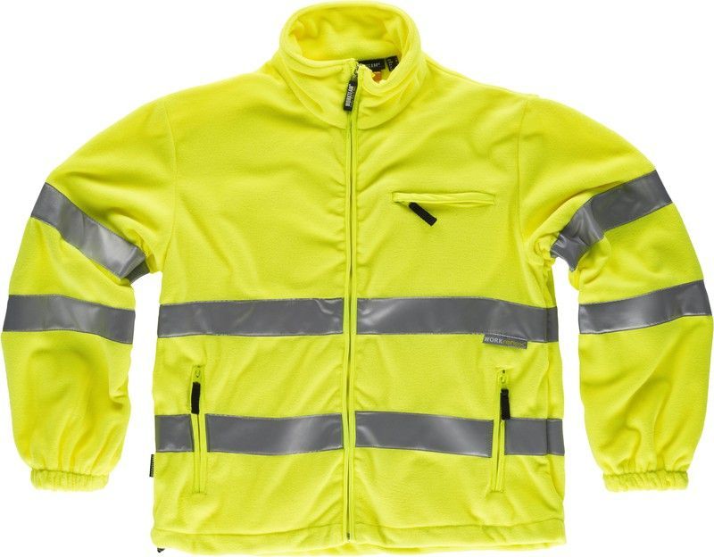 Forro polar AV cierre de cremallera Amarillo