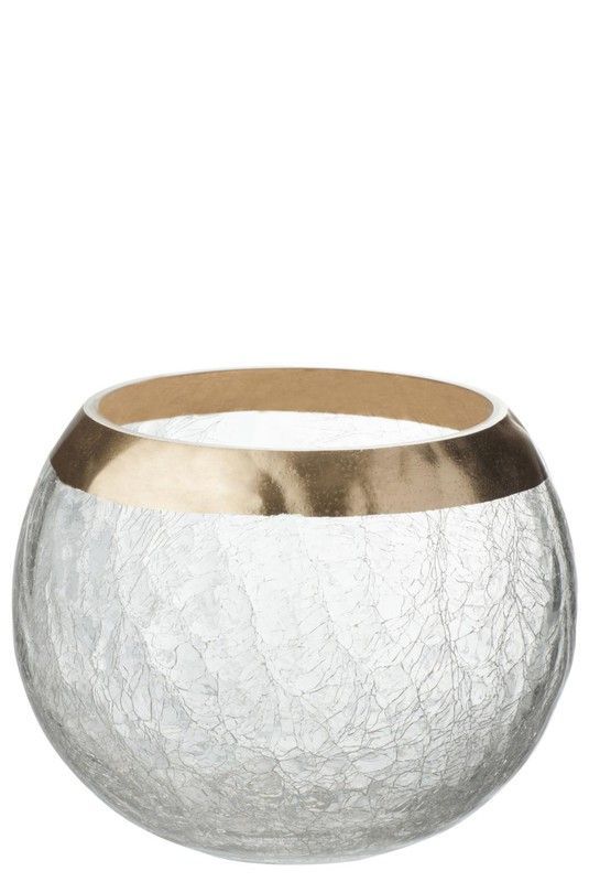 Fotosforo portavela Dorado Cristal Redondo Navidad