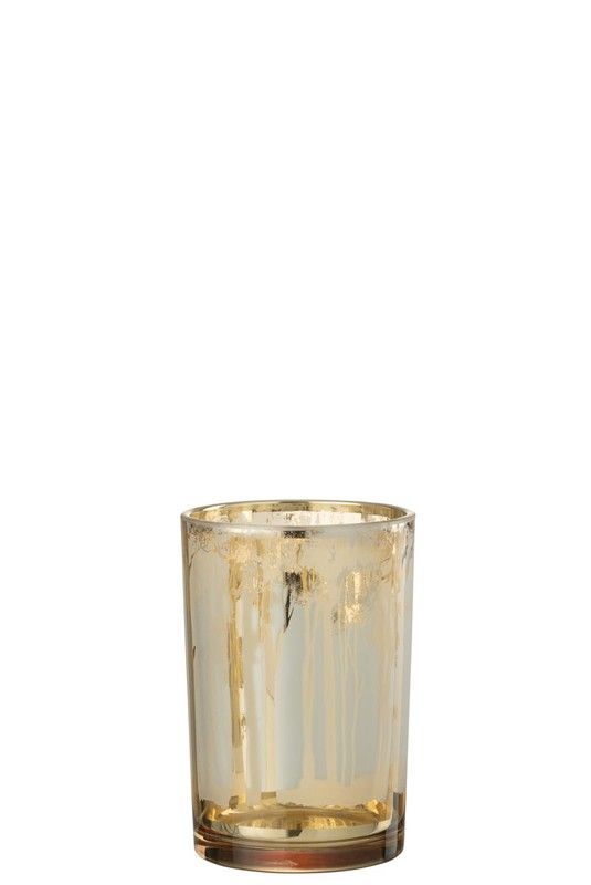 Fotosforo Portavelas Oro Mediano Especial Navidad