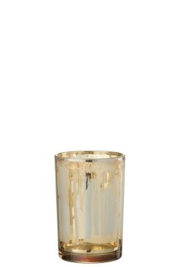 Fotosforo Portavelas Oro Mediano Especial Navidad