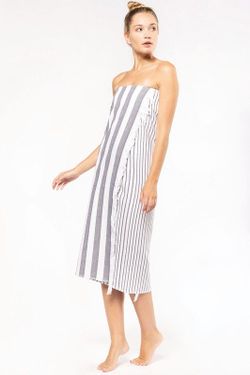 Fouta a rayas con flecos