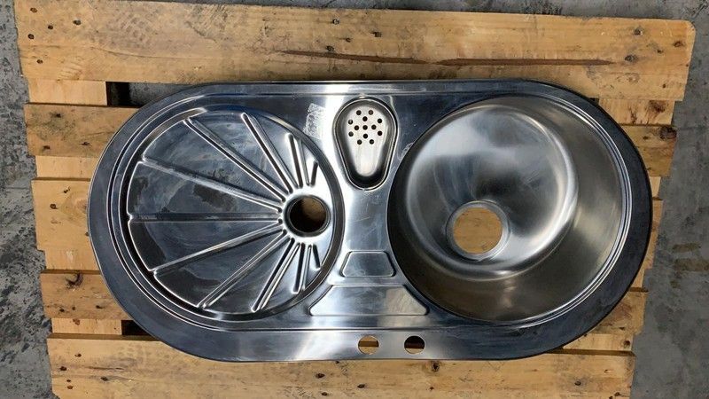 Fregadera de Acero inoxidable circular OBS361