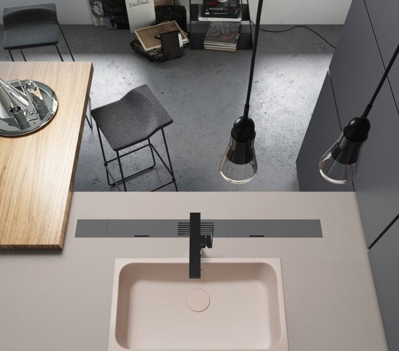 Fregadero Suria rectangular Pergamon mate