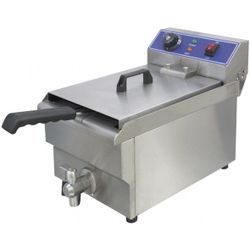 Freidora eléctrica 10 litros. Un seno. Con grifo