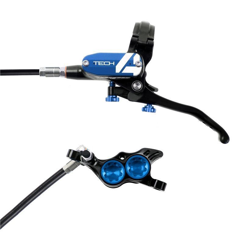 🚵‍♂️ Freno Hope Tech 4 E4 Azul Trasero – Potencia y Control Profesional para MTB 🔵🛑