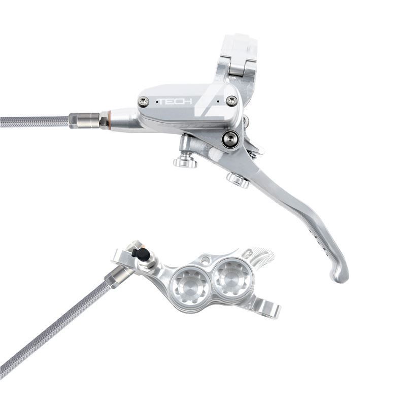 🚴‍♂️🥈✨ Freno Hope Tech 4 E4 Delantero Plata/Plata – Potencia y Precisión Profesional