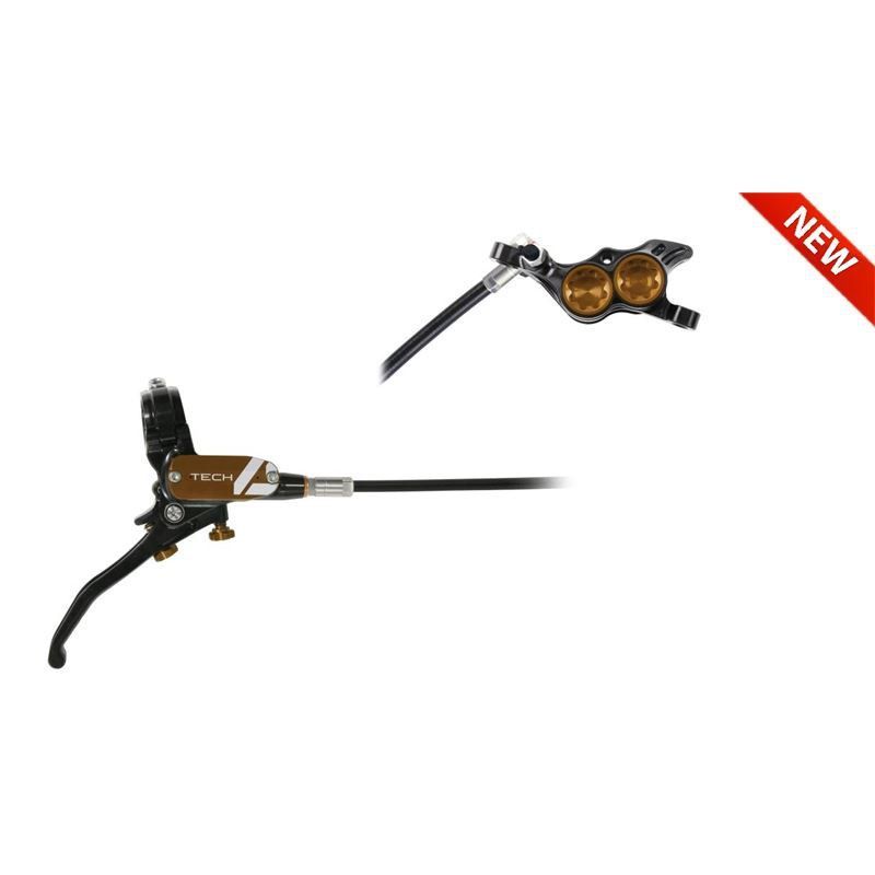 🚵‍♂️ Freno Hope Tech 4 E4 Trasero Negro/Bronce – Potencia y Estilo Premium para MTB 🔥🛑