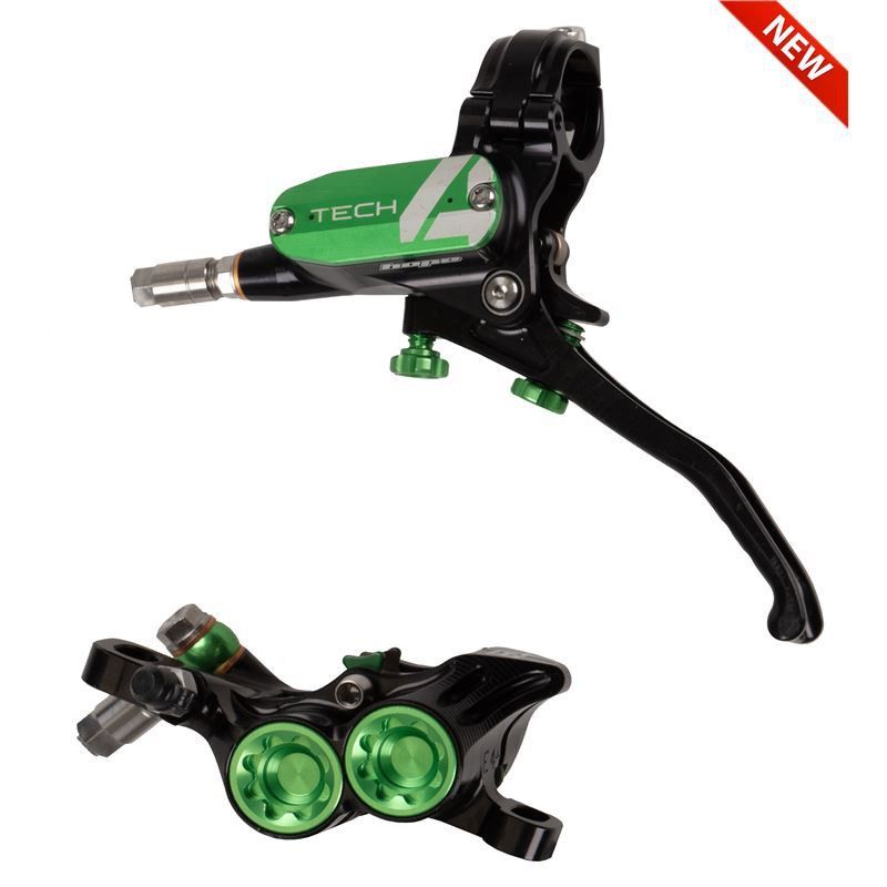 🚵‍♂️ Freno Hope Tech 4 E4 Trasero Negro/Verde – Potencia y Control Total para MTB 🔥🛑