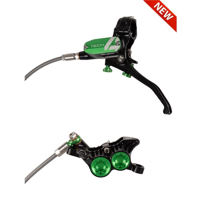 🚴‍♂️💚🖤 Freno Hope Tech 4 V4 Trasero Negro/Verde Compatible E-Bike – Potencia y Control Extremos