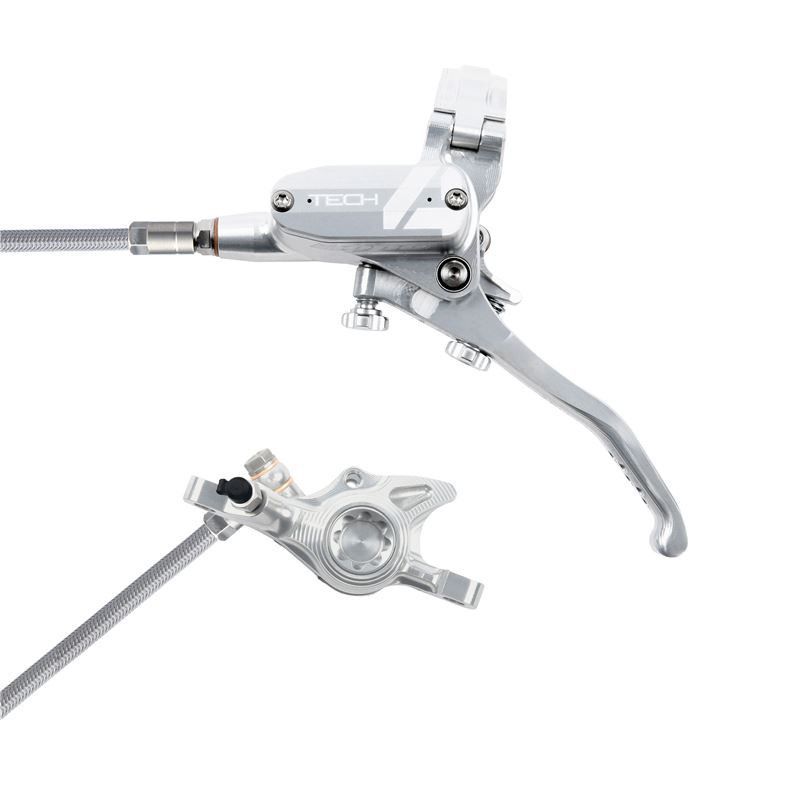 🚴‍♂️✨ Freno HOPE Tech 4 X2 Trasero Plata/Plata – Potencia, Control y Estilo Profesional