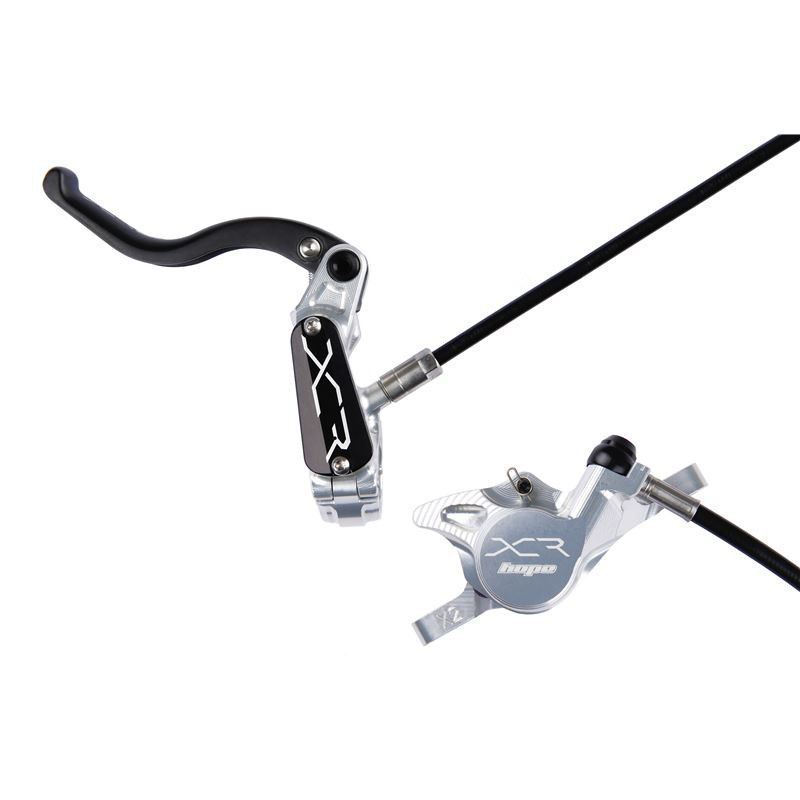 🔥 Freno Hope XCR PRO Trasero Plata/Negro – Potencia y Precisión Profesional para MTB 🚴‍♂️🖤✨