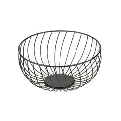 Frutero de metal en negro, 26 x 26 x 13 cm | Round