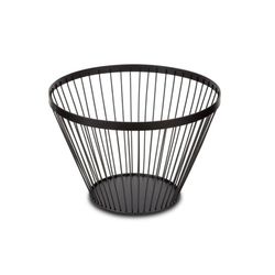 Frutero de metal en negro, 30 x 30 x 20 cm | Cónico