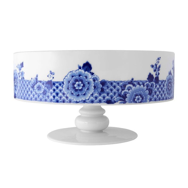 Frutero de porcelana en blanco y azul, 32,5 x 32,5 x 17,3 cm | Blue Ming