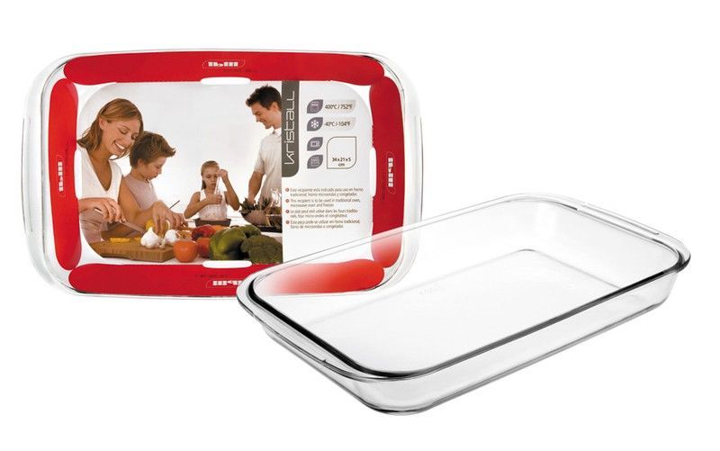 Fuente horno 34x21x5 cm cristal