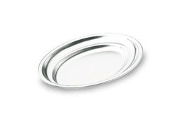 Fuente llana oval inox 20x13 cm