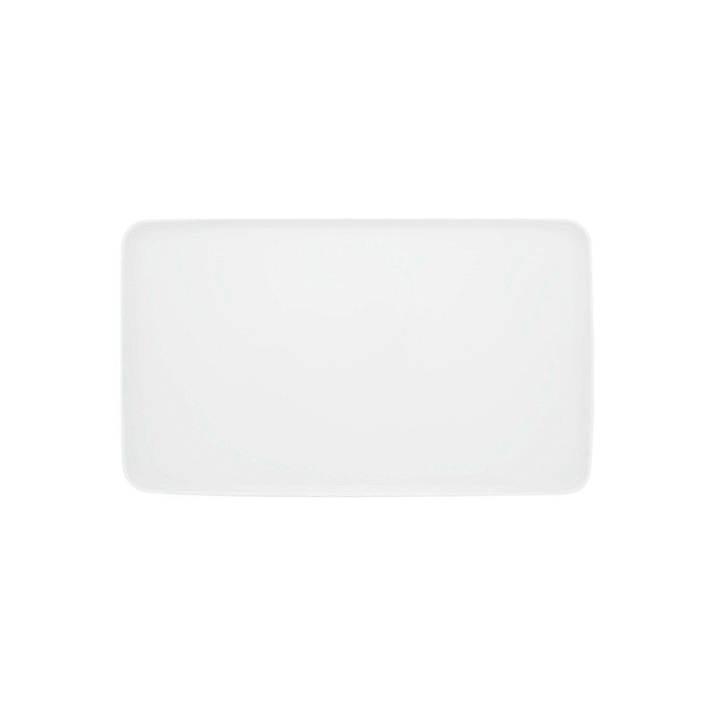 Fuente M de porcelana en blanco, 34,3 x 19,9 x 1,8 cm | Silk Road White