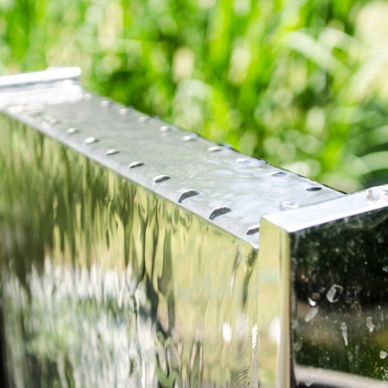 Fuente muro vertical con estanque, bomba y tira de leds